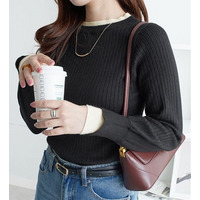 レイヤード風リブニット