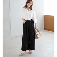 【２点セット】楽ちん！スキッパーブラウスセットアップ　大きいサイズ レディース