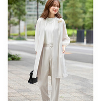 美ラインを叶える！ロングベストセットアップ　大きいサイズレディース