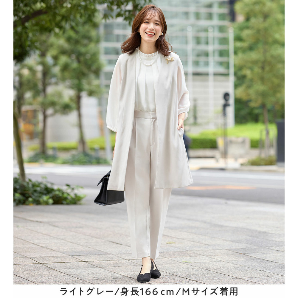 美ラインを叶える!ロングベストセットアップ 大きいサイズレディース16