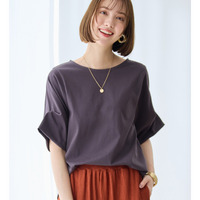 ひんやり細見え！デザイン袖トップス