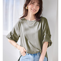 ひんやり細見え！デザイン袖トップス