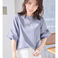 ひんやり細見え！デザイン袖トップス