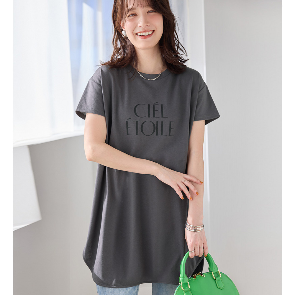 ひんやり＆さらり綿混チュニックＴシャツ