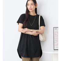 ひんやり＆さらり綿混チュニックＴシャツ