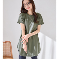 ひんやり＆さらり綿混チュニックＴシャツ