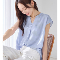 さらさらＥＡＳＹスキッパーフレンチスリーブブラウス