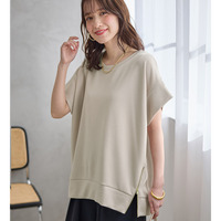 ひんやりなめらかダンボール裾ジップチュニック