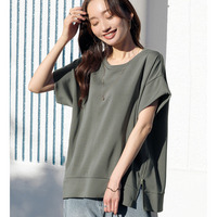 ひんやりなめらかダンボール裾ジップチュニック