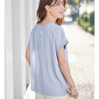 さらさらＥＡＳＹ　前後２ＷＡＹヘンリーネックＴブラウス