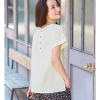 さらさらＥＡＳＹ　前後２ＷＡＹヘンリーネックＴブラウス