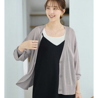 【ＵＶカット】さらっと軽いＶネックサマーニットカーディガン