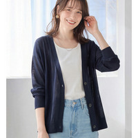 【ＵＶカット】さらっと軽いＶネックサマーニットカーディガン