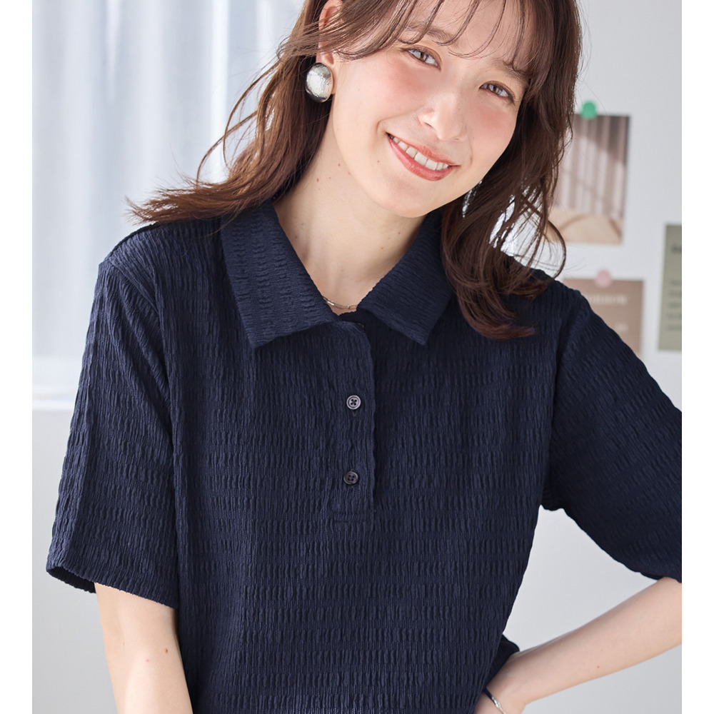 ポコポコ素材ポロトップス