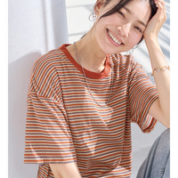 ほんのり透け感綿混セミシアートップス