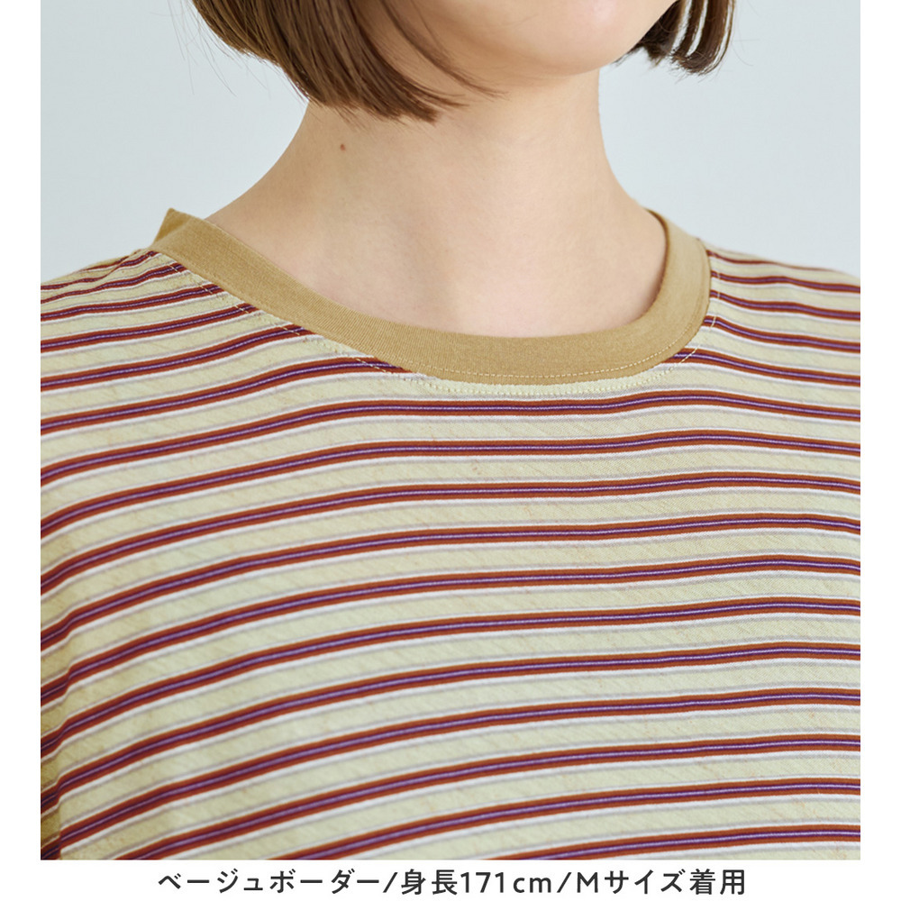 ほんのり透け感綿混セミシアートップス14