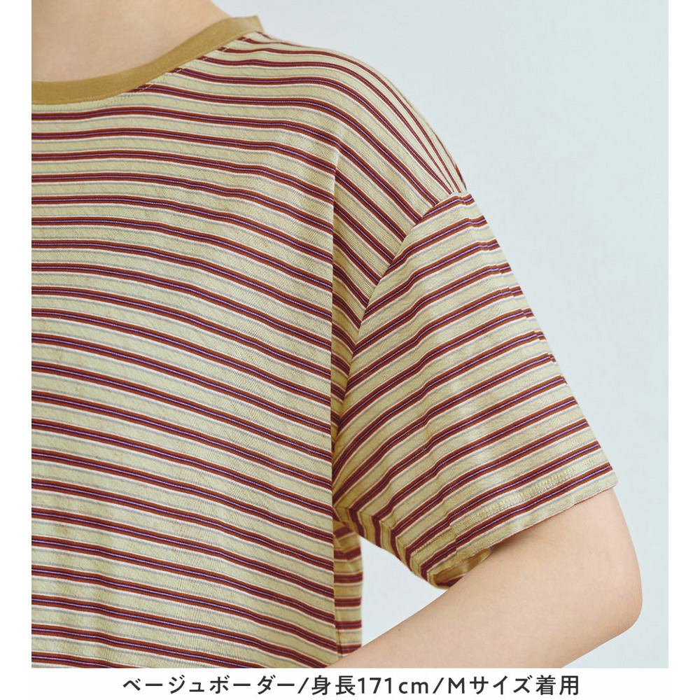 ほんのり透け感綿混セミシアートップス15