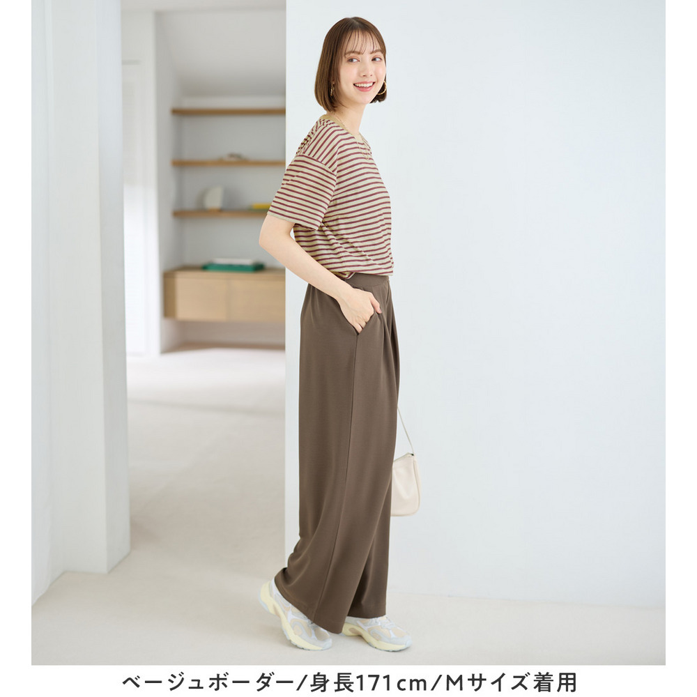 ほんのり透け感綿混セミシアートップス16