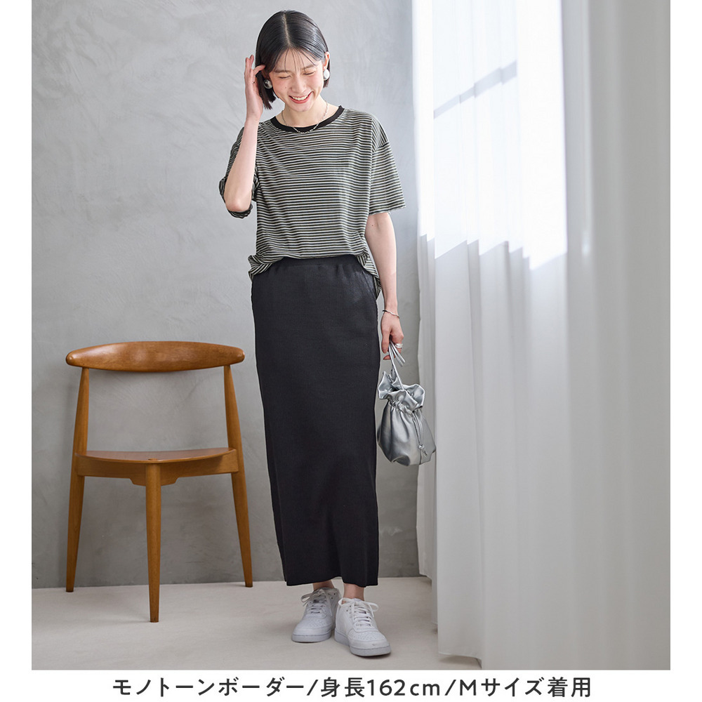 ほんのり透け感綿混セミシアートップス19