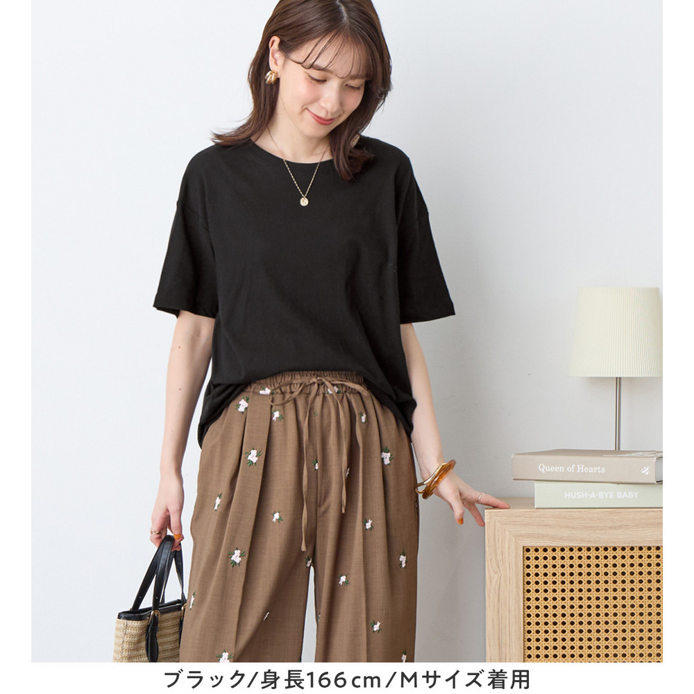 ほんのり透け感綿混セミシアートップス25