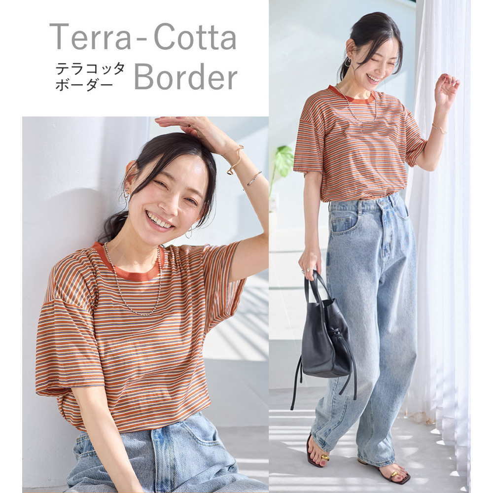 ほんのり透け感綿混セミシアートップス6