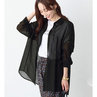 シアー楊柳ゆったりシャツ