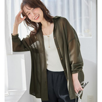 シアー楊柳ゆったりシャツ