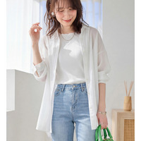 シアー楊柳ゆったりシャツ