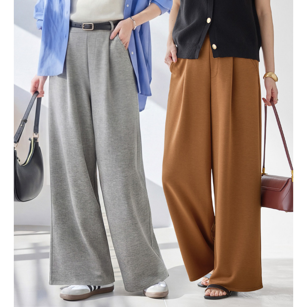 ひんやり！なめらかダンボールワイドパンツ