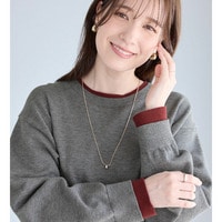 洗える！レイヤード風ゆるシルエットニット