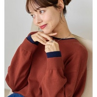 洗える！レイヤード風ゆるシルエットニット