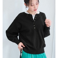 洗える！ヘンリーネックニット