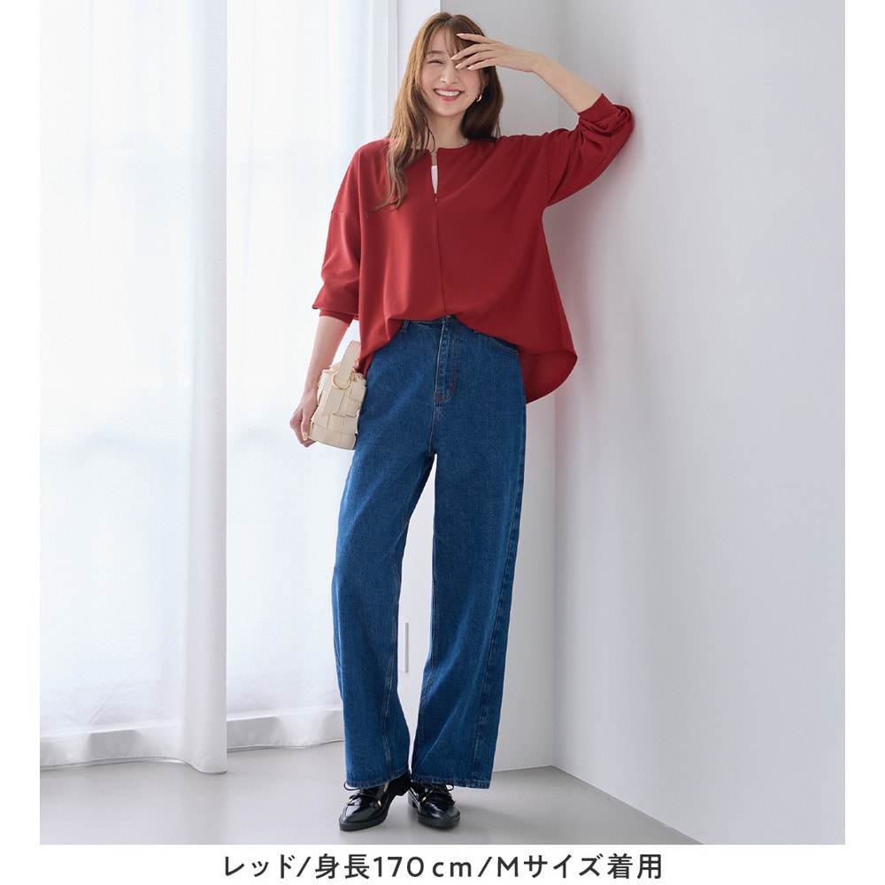 細見えラインリップル素材ジップトップス12