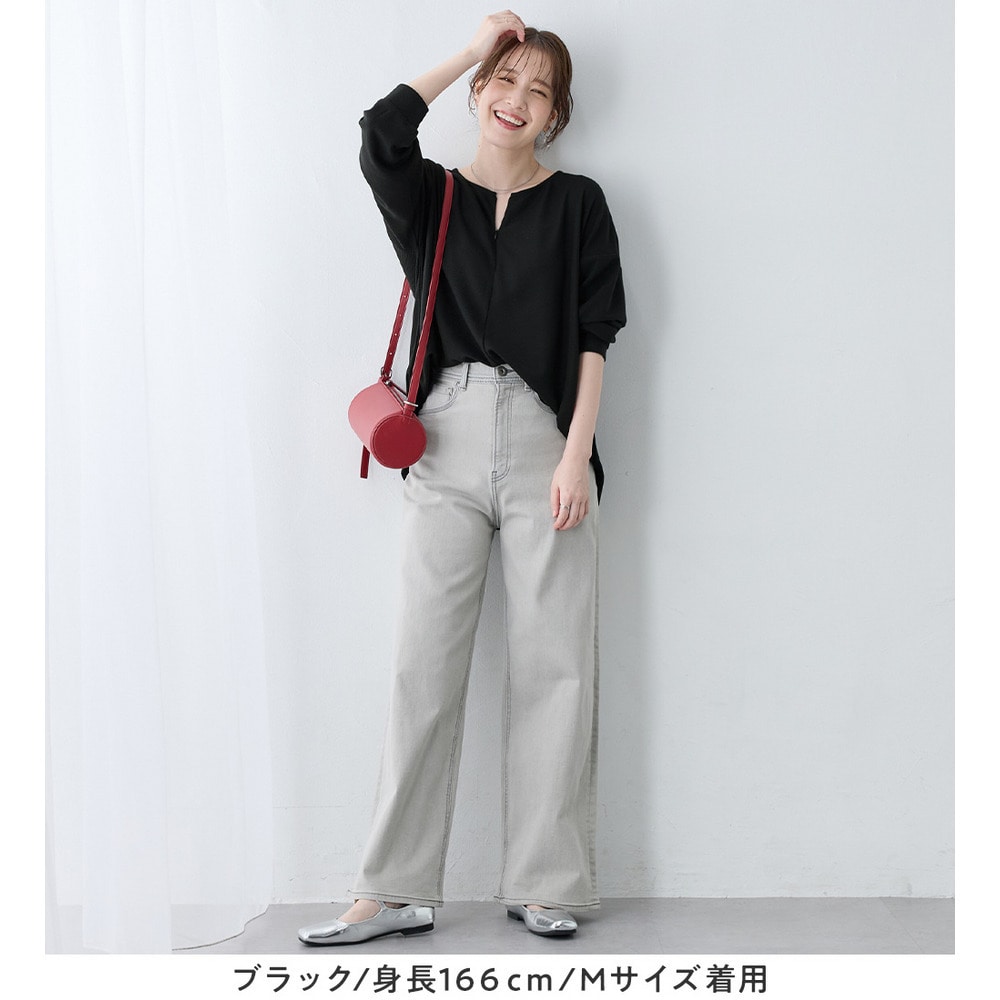 細見えラインリップル素材ジップトップス19