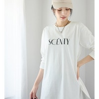 【長袖】さらり綿混チュニックTシャツ