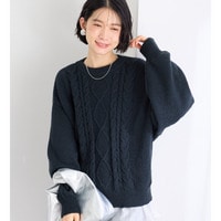ゆったりケーブルニット