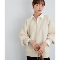 あったか裏起毛　レイヤード風トップス