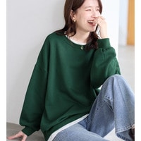 あったか裏起毛レイヤード風デザインゆるトップス
