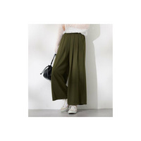 楽ちんきれい美脚ワイドパンツ　大きいサイズ レディース