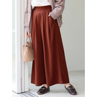 楽ちんきれい美脚ワイドパンツ　大きいサイズ レディース