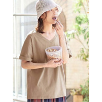 綿１００％ポケット付ゆるＴシャツ　大きいサイズ レディース