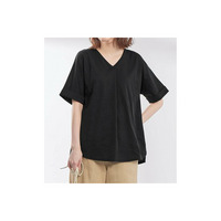 【4つの機能付】すっきりＶネックＴシャツブラウス　大きいサイズ レディース