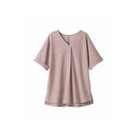 【4つの機能付】すっきりＶネックＴシャツブラウス　大きいサイズ レディース