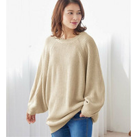 バルーン袖ゆるニット　大きいサイズ レディース