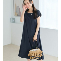 【選べる！】綿１００％タック使いワンピース（ショート丈）　大きいサイズ レディース