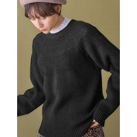 【毛玉・静電気防止】機能付求心編みニット　大きいサイズレディース