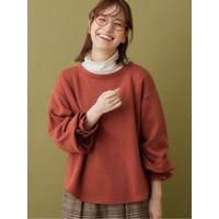 【蓄熱保温】裏ファー袖タックプルオーバー　大きいサイズレディース