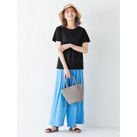 【５つの機能付】クルーネックＴシャツクルーネックＴシャツ　大きいサイズ レディース