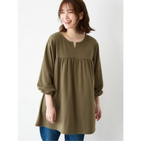 なめらかポンチ　キーネックチュニック