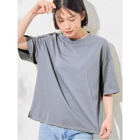さらひやコットン　プチハイ５分袖Ｔシャツ＜接触冷感＞　大きいサイズレディース